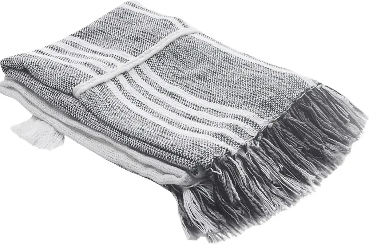 Oxwell Gray Throw Blanket