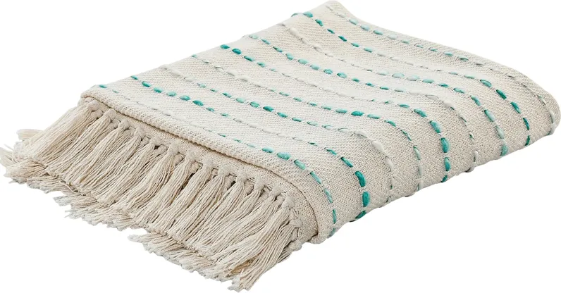 Torrent Cream Throw Blanket