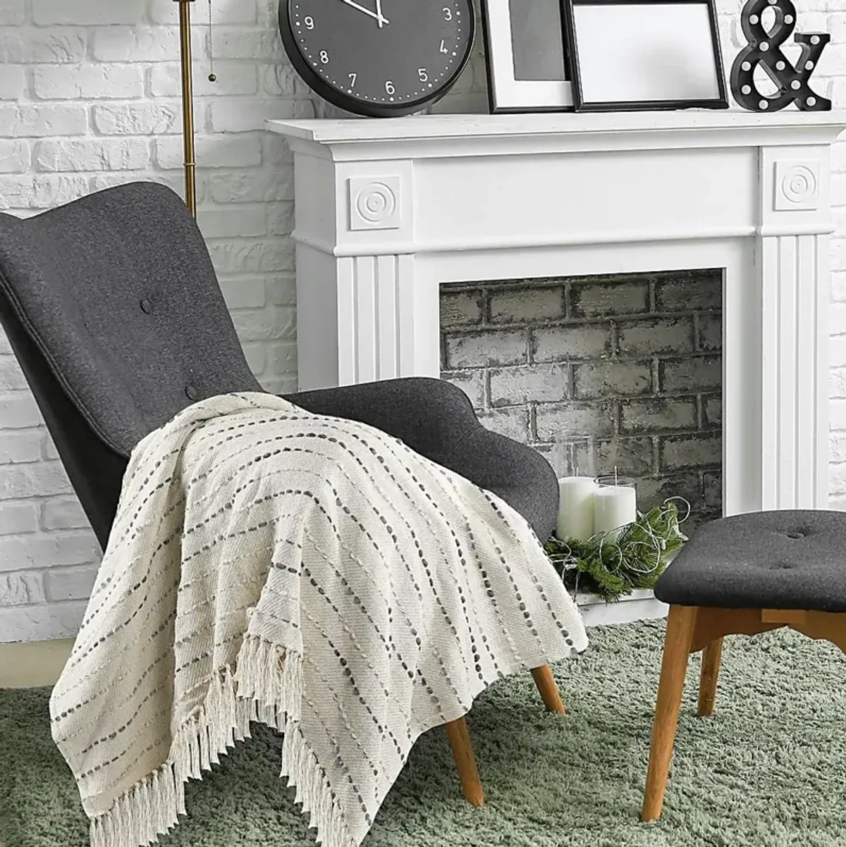 Torrent Gray Throw Blanket