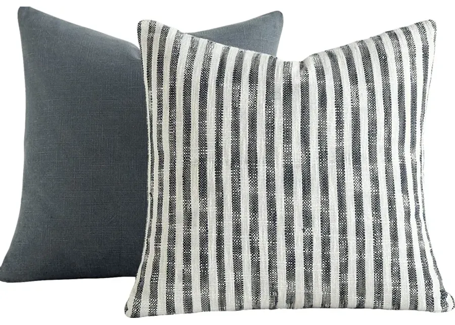 Jetaid Navy Accent Pillow Set of 2