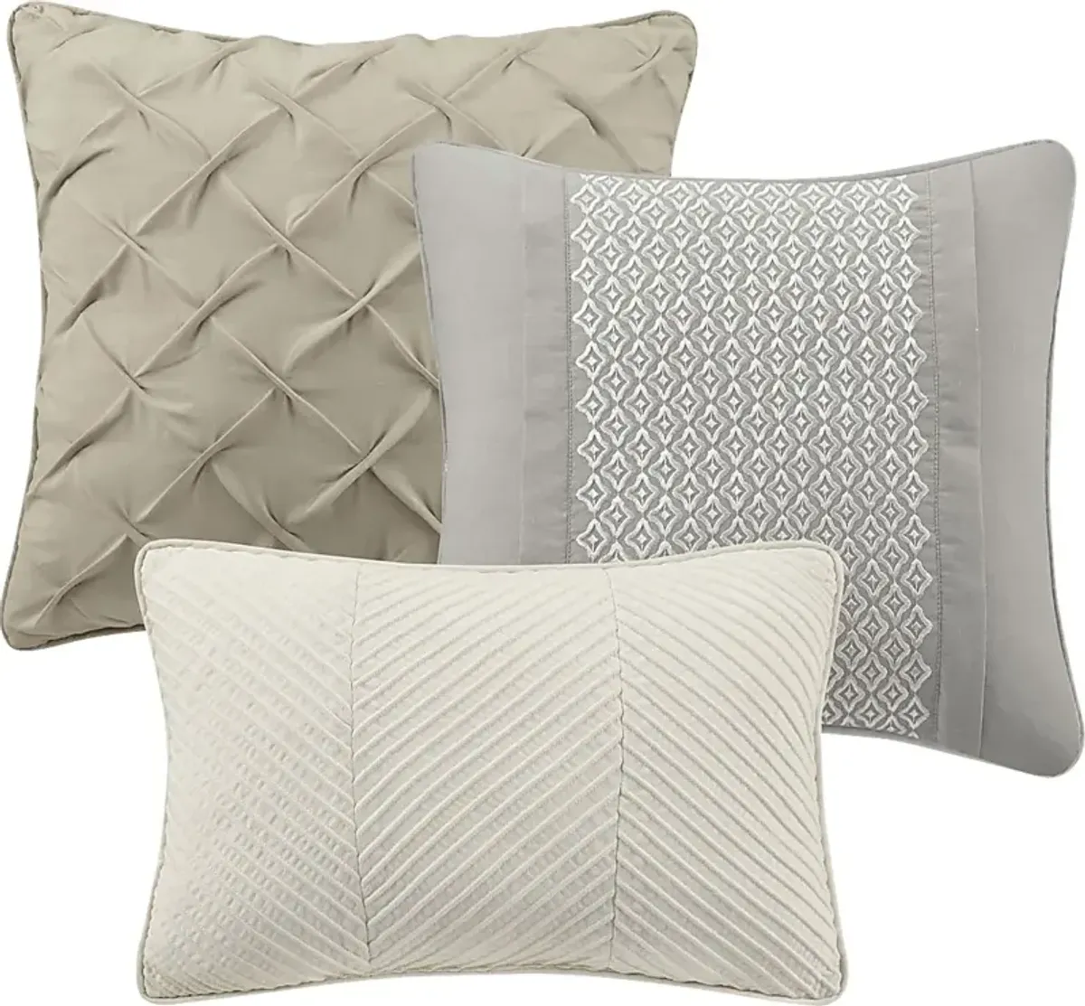 Sophora Gray 7 Pc California King Comforter Set