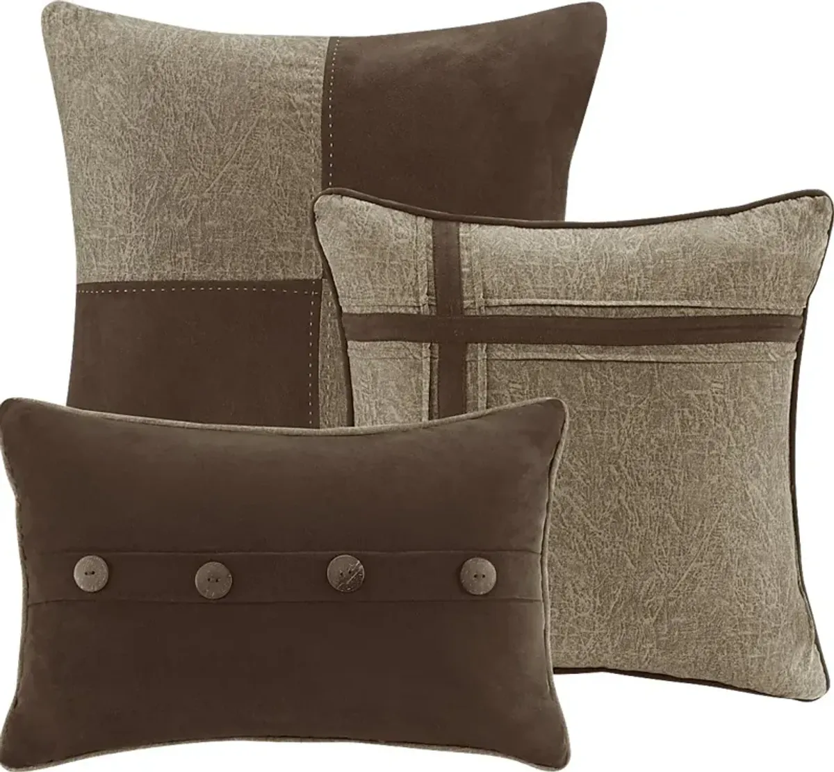 Borchard Brown 7 Pc Queen Comforter Set