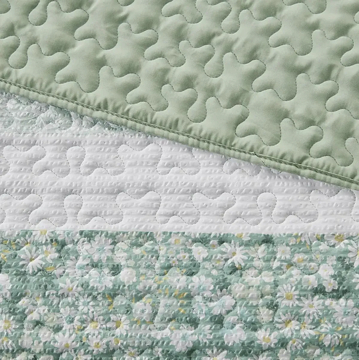 Chapote Green 4 Pc King/California King Quilt Set