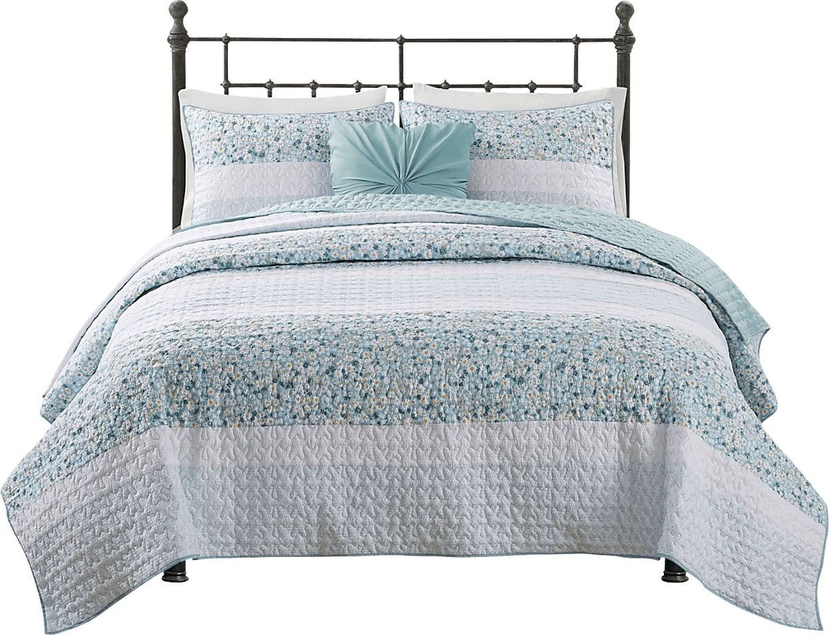 Chapote Blue 4 Pc King/California King Quilt Set