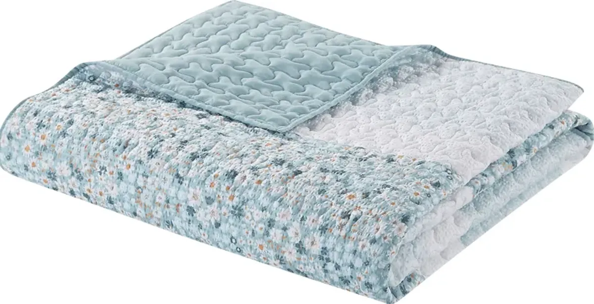 Chapote Blue 4 Pc King/California King Quilt Set