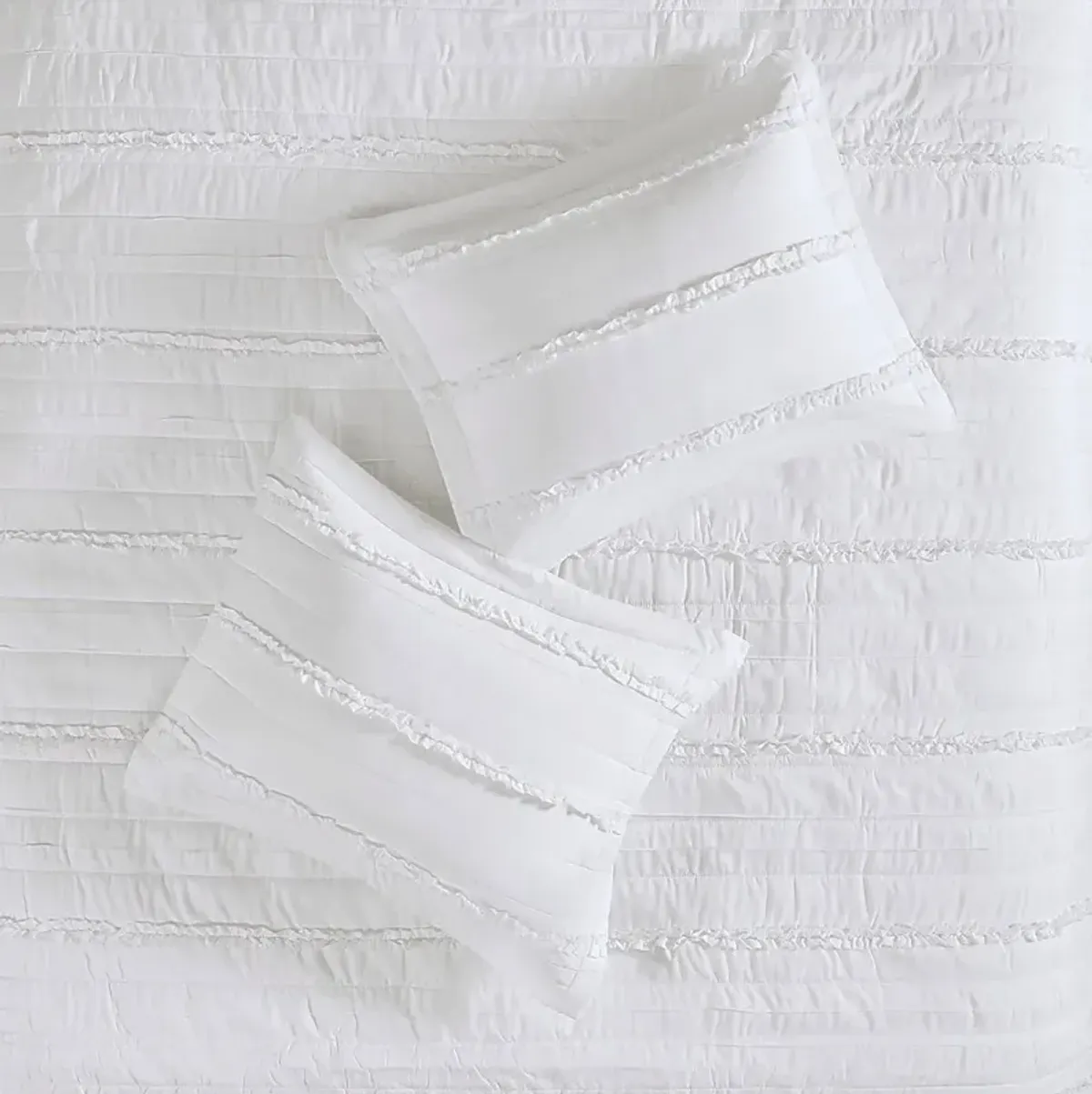 Dracaena White 4 Pc King/California King Quilt Set