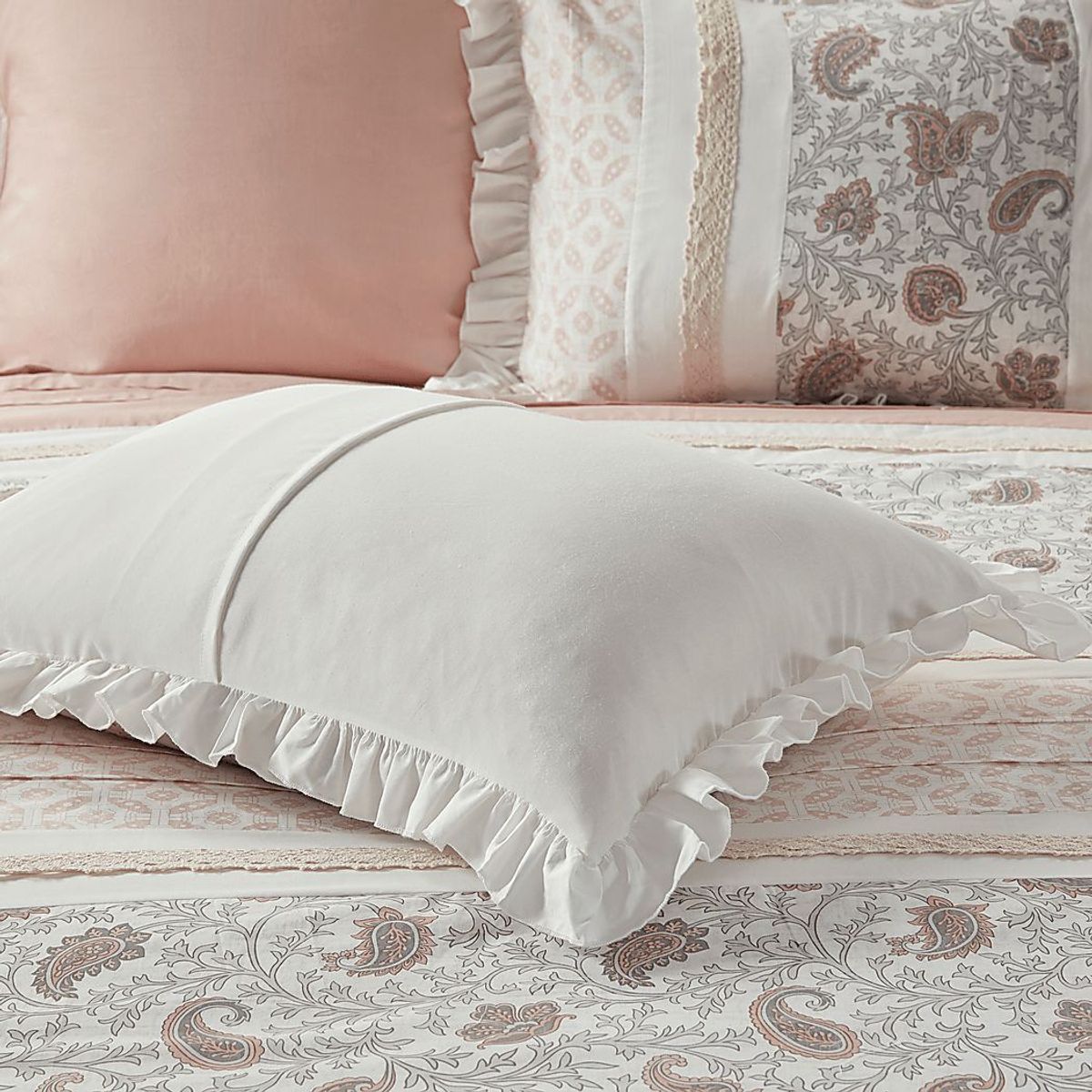 Marjory Blush 9 Pc Queen Comforter Set