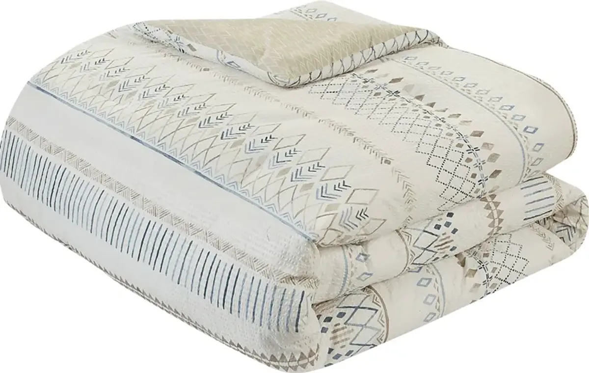 Shofner Taupe 5 Pc Full/Queen Comforter Set