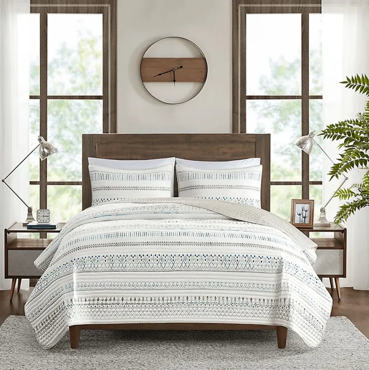 Shofner Taupe 3 Pc King/California King Quilt Set