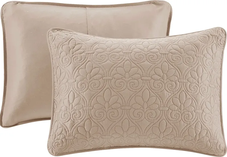 Toyah Brown 3 Pc King Bedspread Set