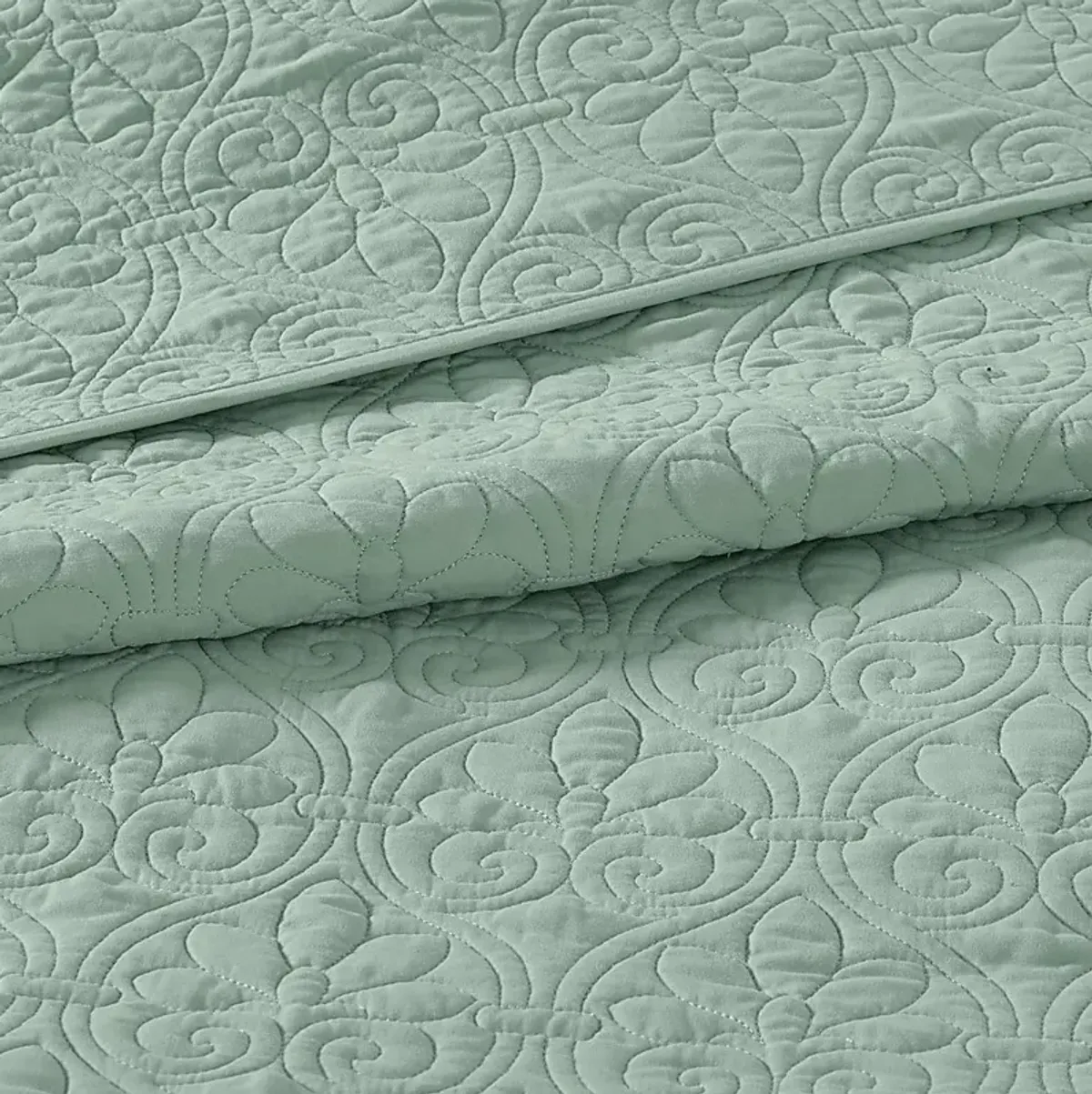 Toyah Seafoam Green 3 Pc Queen Bedspread Set