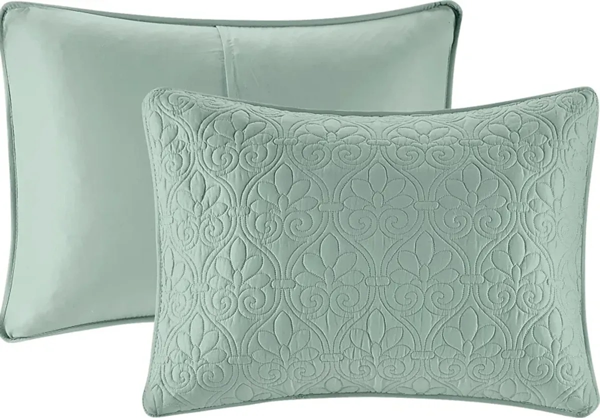 Toyah Seafoam Green 3 Pc King Bedspread Set