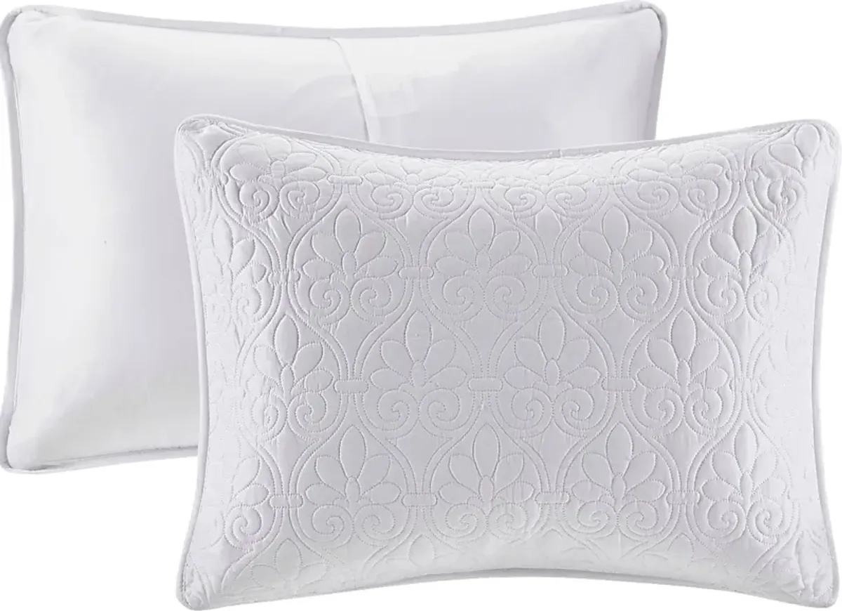 Toyah White 3 Pc King Bedspread Set