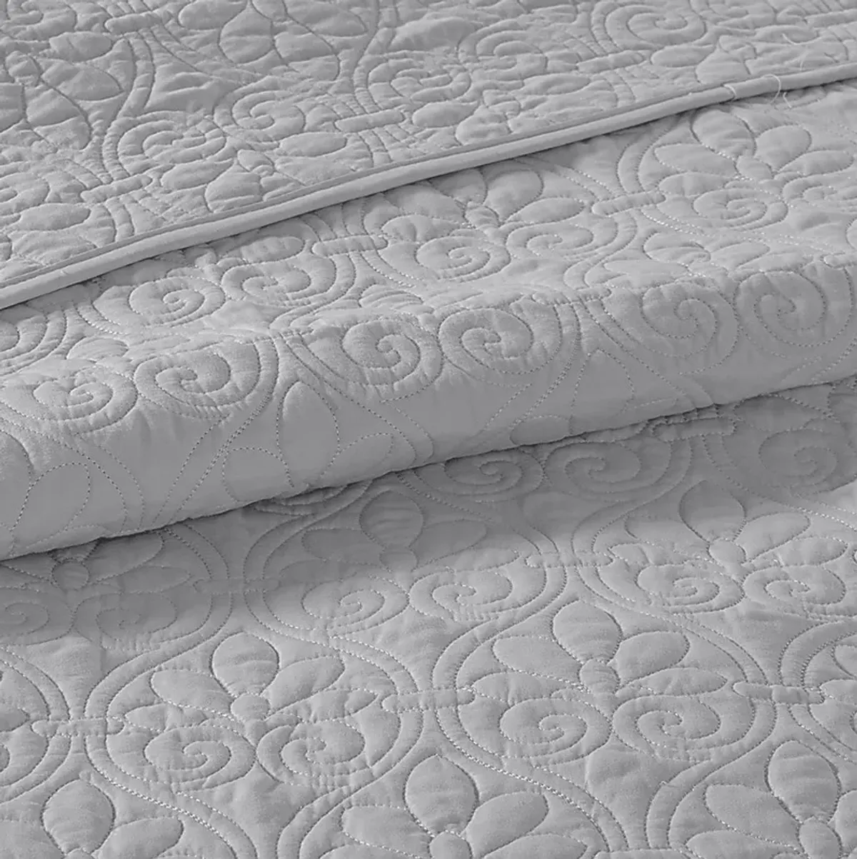 Toyah Gray 3 Pc Twin/Twin XL Quilt Set