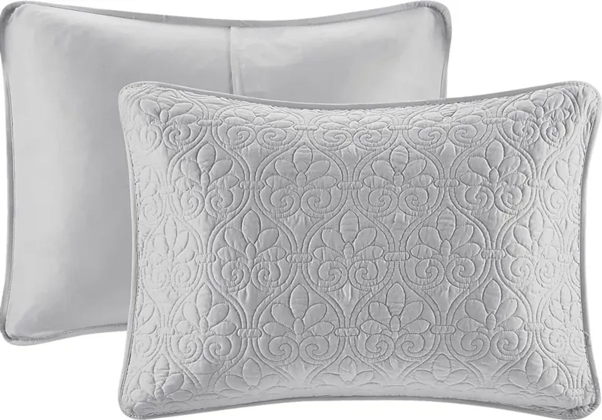 Toyah Gray 3 Pc Queen Bedspread Set