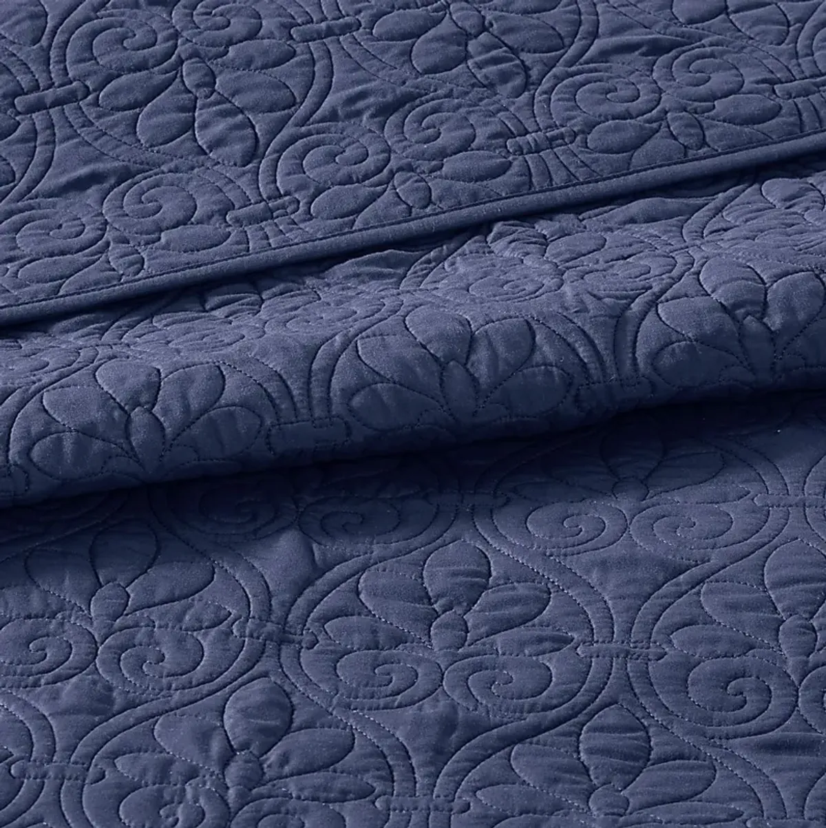 Toyah Navy 3 Pc Queen Bedspread Set