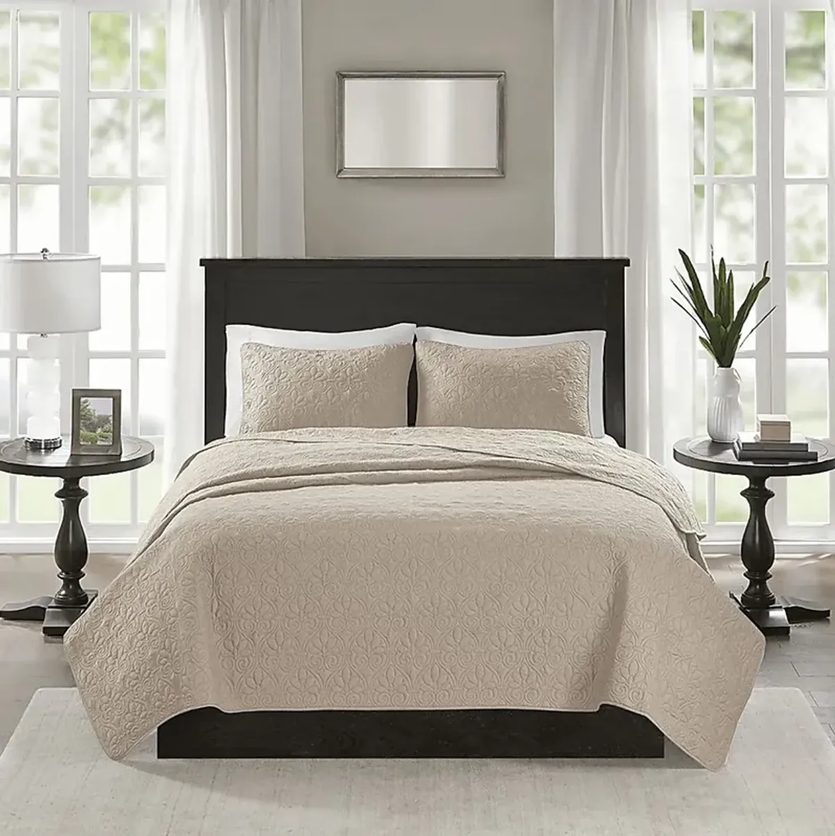 Toyah Brown 3 Pc Twin/Twin XL Quilt Set