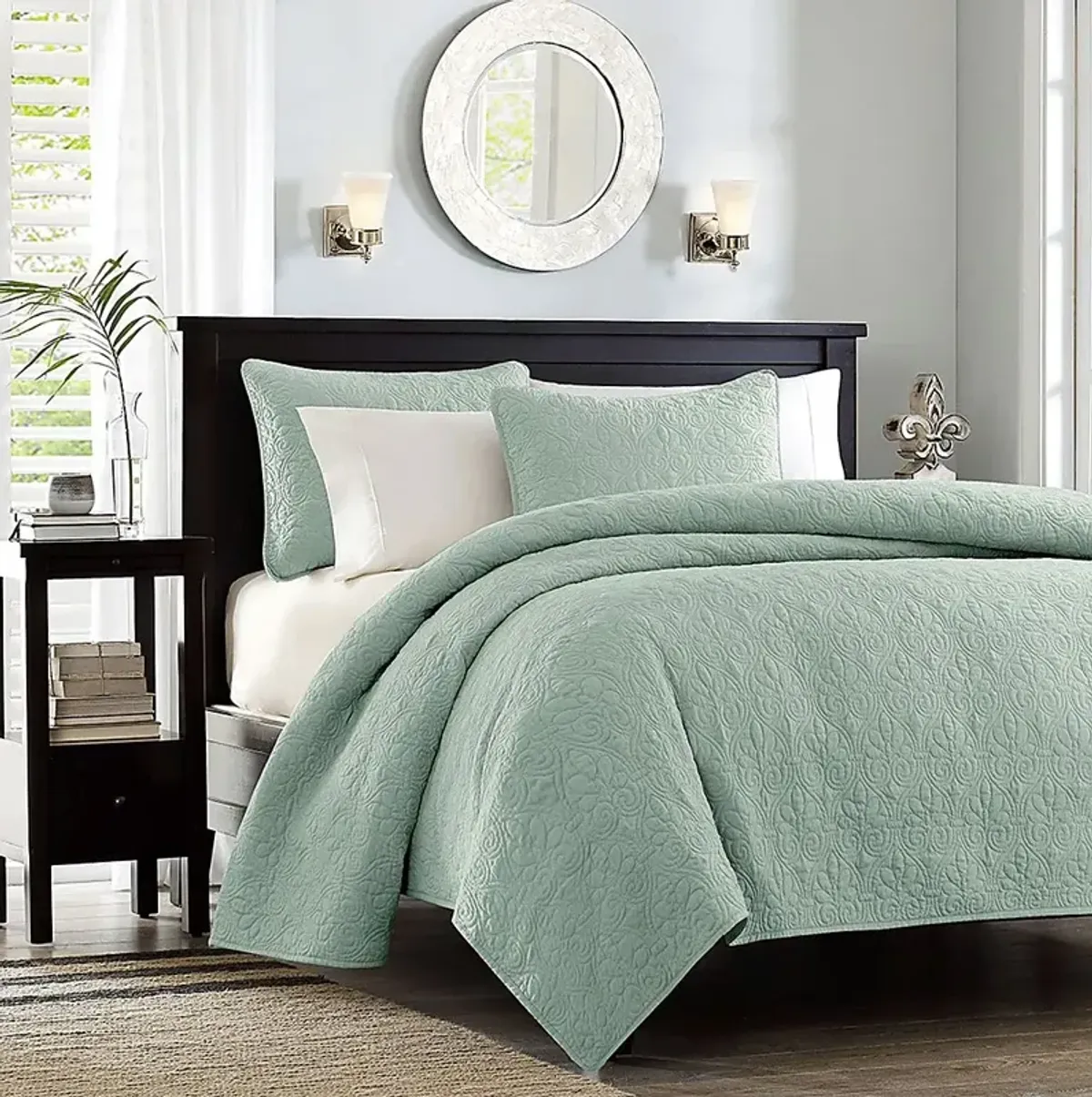 Toyah Seafoam Green 3 Pc Twin/Twin XL Quilt Set