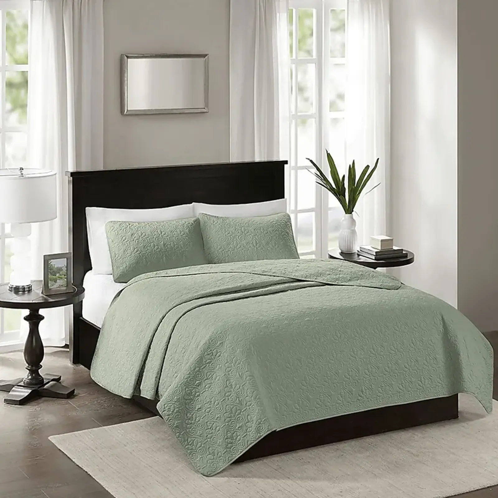 Toyah Seafoam Green 3 Pc Twin/Twin XL Quilt Set