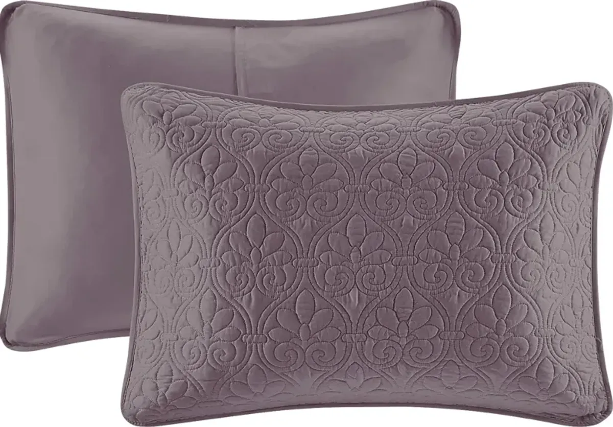 Toyah Purple 3 Pc Queen Bedspread Set