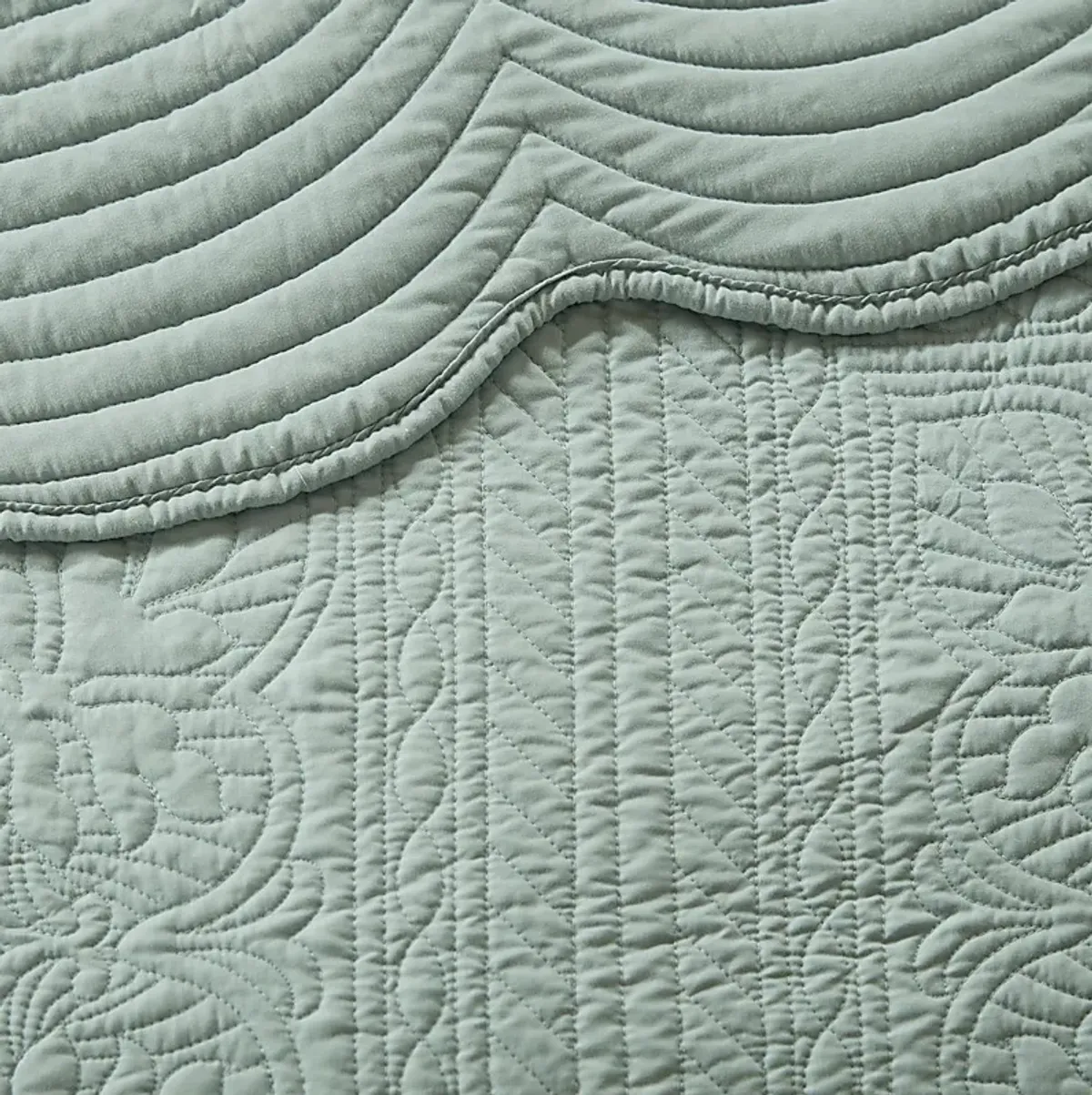 Friendswood Seafoam Green 3 Pc King/California King Quilt Set