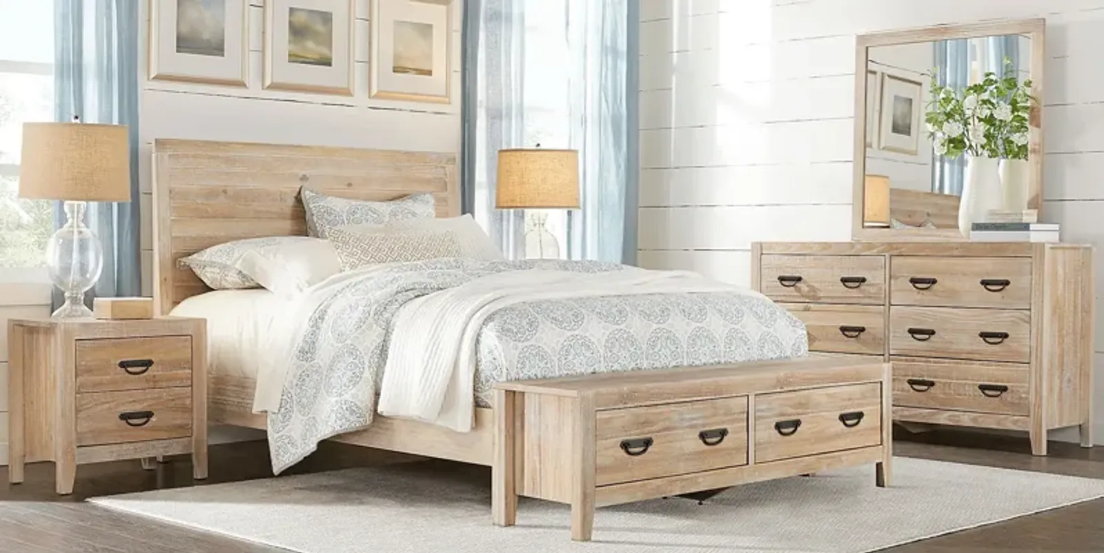 Palm Grove Taffy 7 Pc King Storage Bedroom