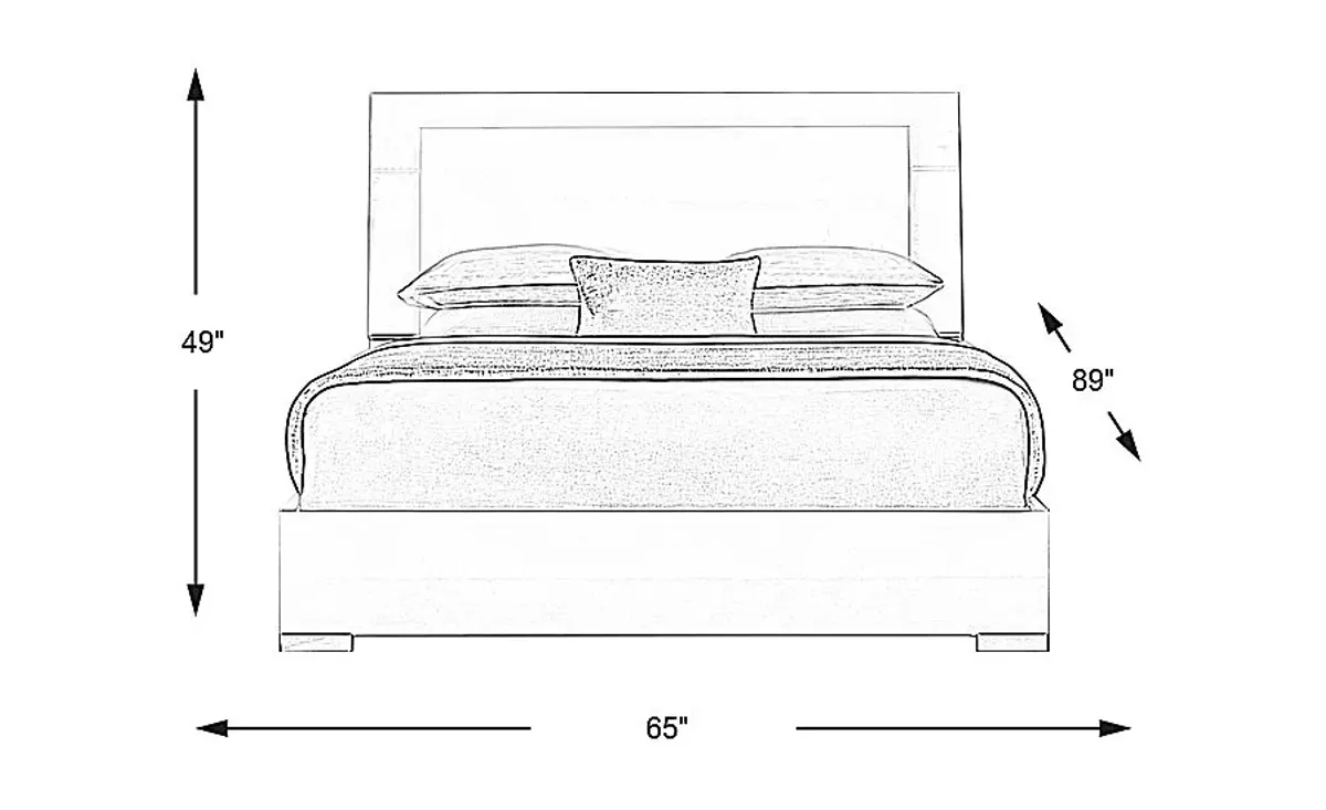 Luma Vista White 3 Pc Queen Bed