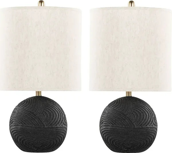 Charset Alley Black Lamp, Set of 2