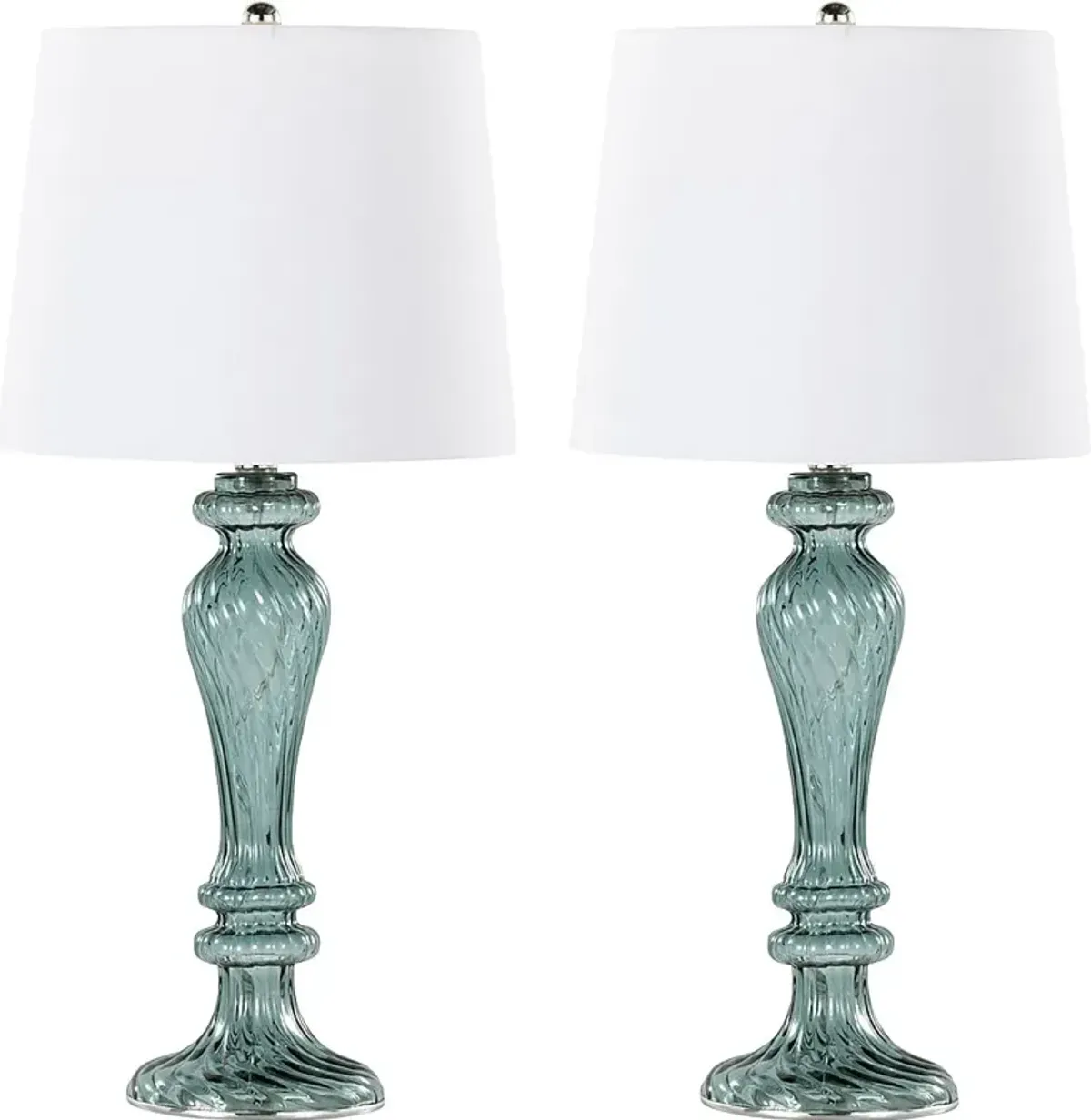 Lannoo Hills Turquoise Lamp, Set of 2