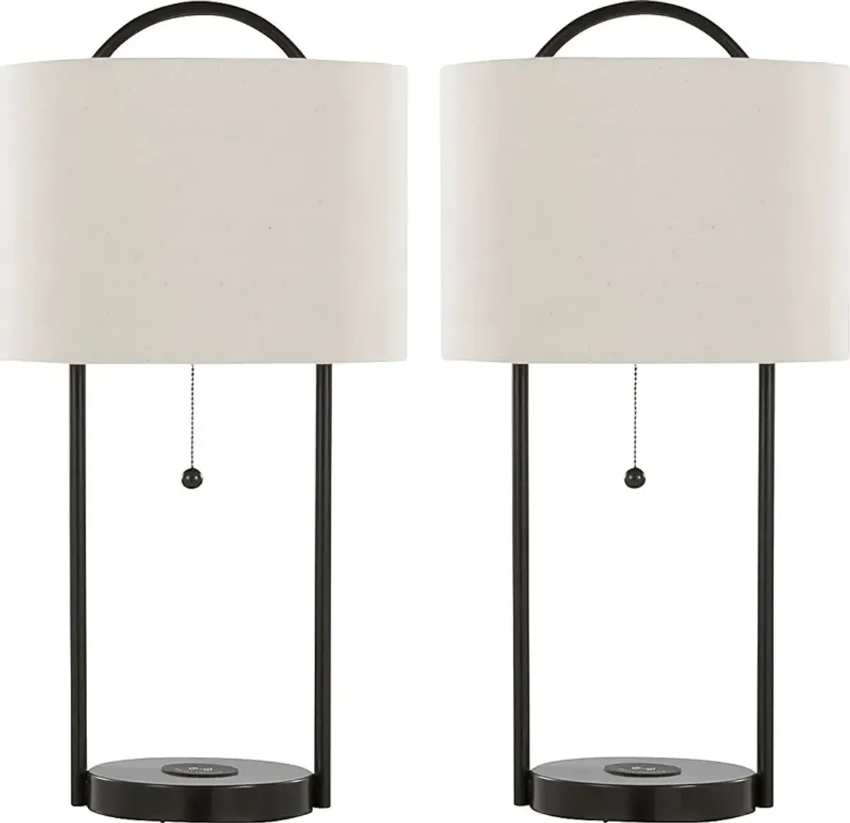 Ignatius Hollow Bronze Lamp, Set of 2