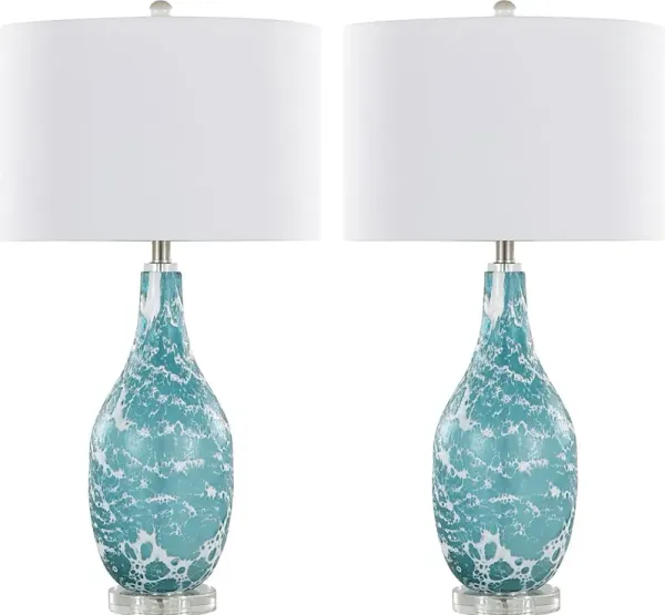 Jennie Loop Blue Lamp, Set of 2