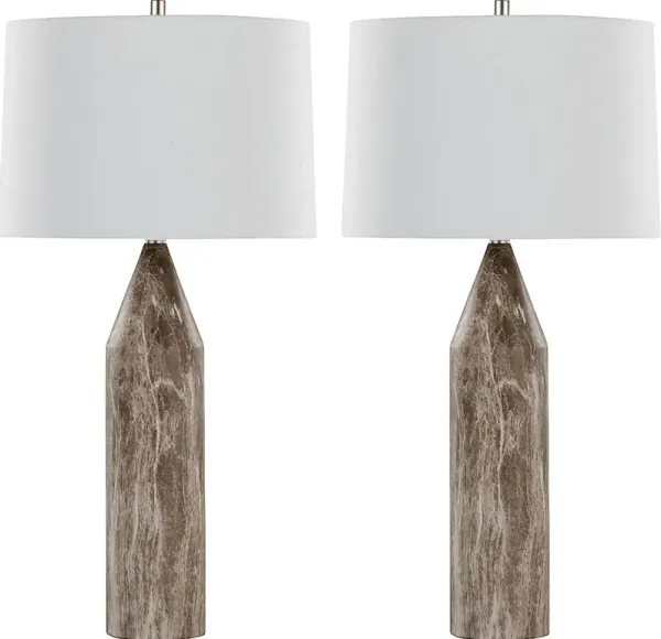 Herbert Summit Brown Lamp, Set of 2