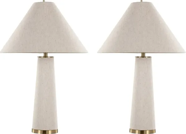 Christy Grove Cream Lamp, Set of 2