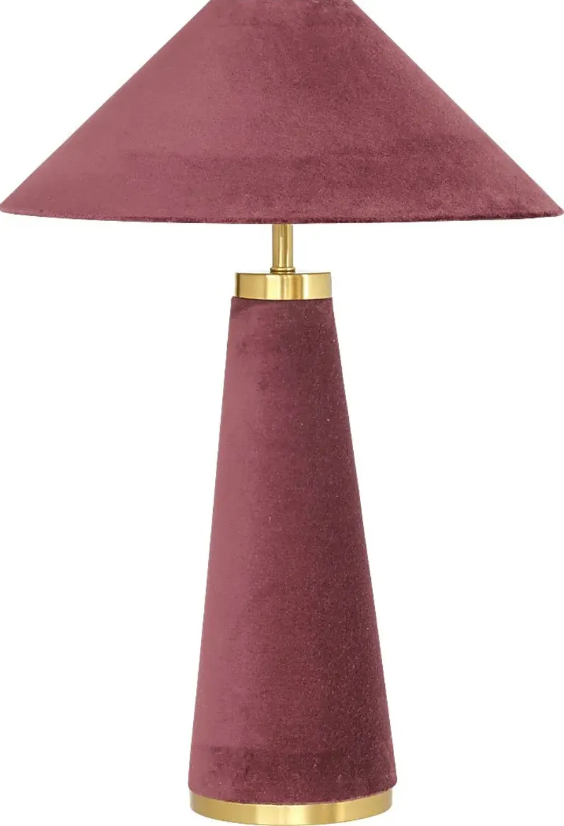 Banneker Shade Burgundy Lamp