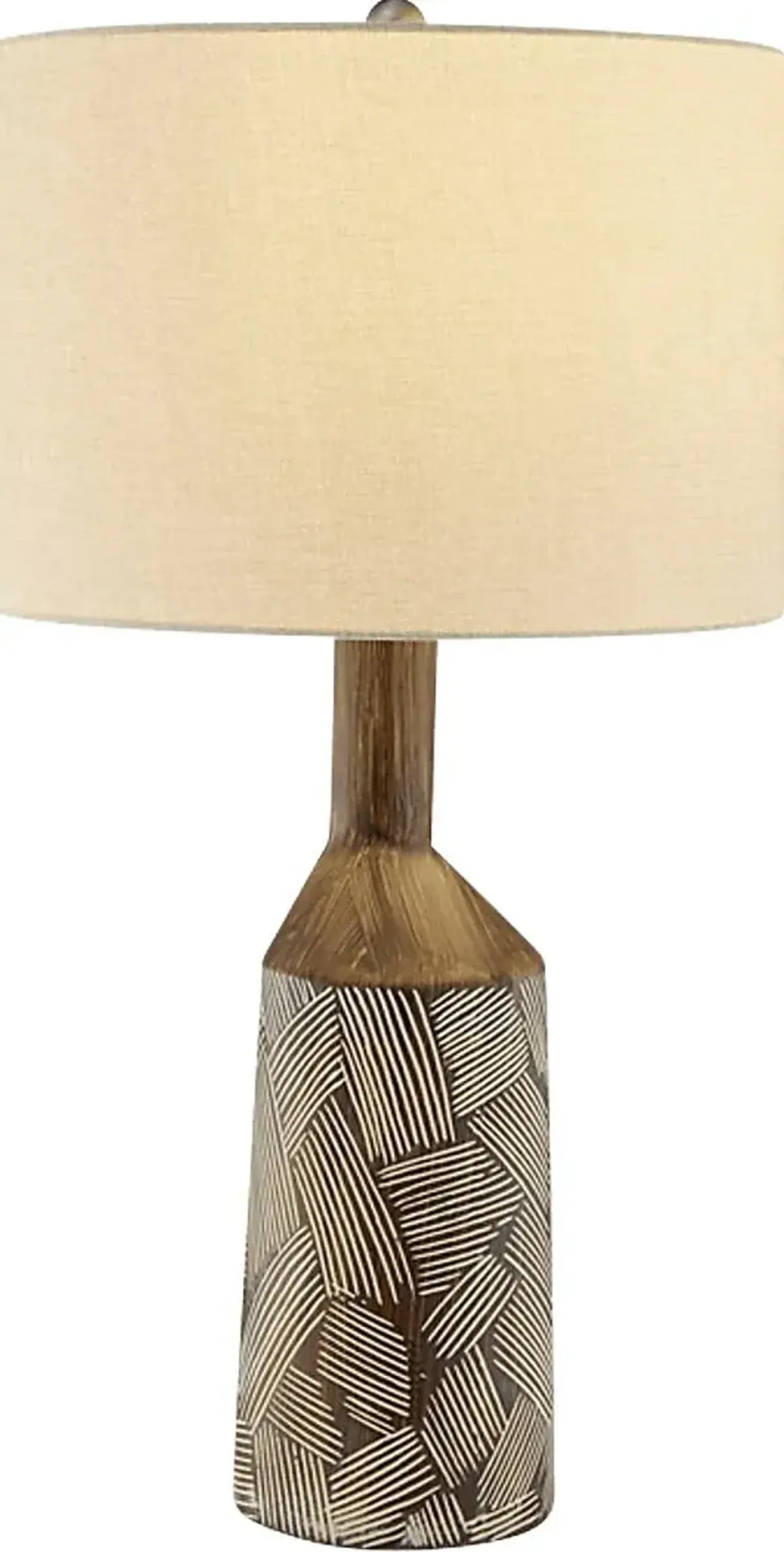 Mullett Bend Brown Lamp