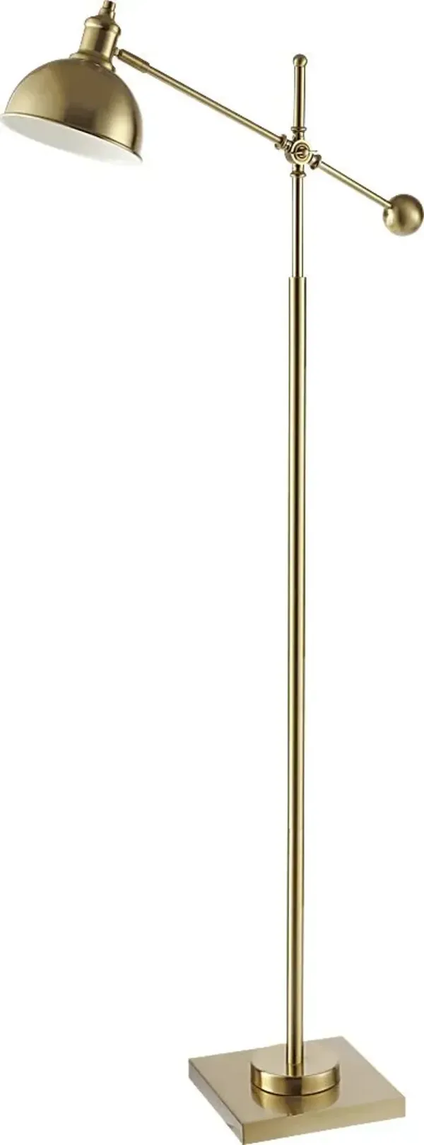 Knodell Circle Brass Floor Lamp