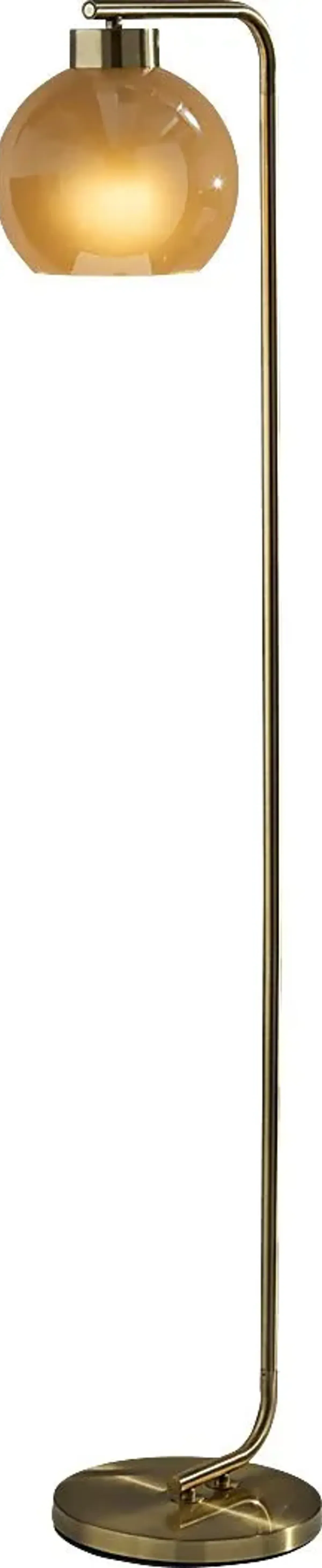 Clarion Hollow Brass Floor Lamp