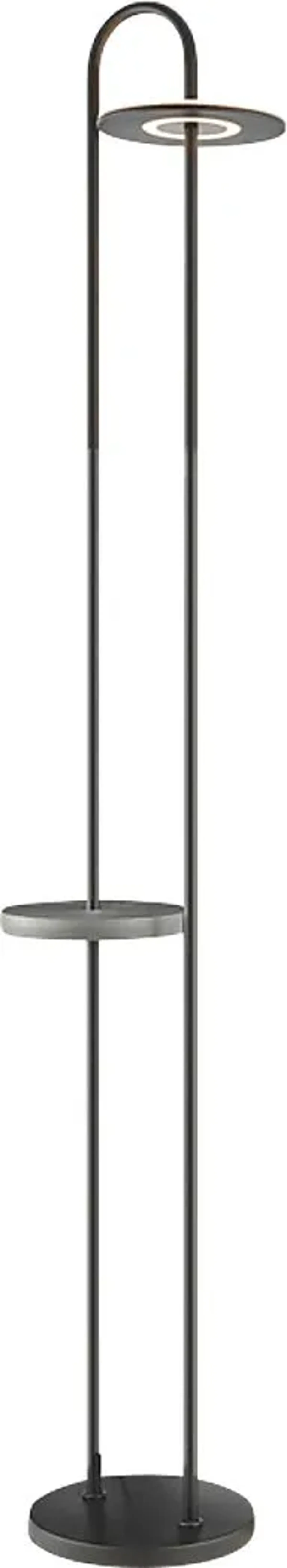 Wyman Lake Black Floor Lamp