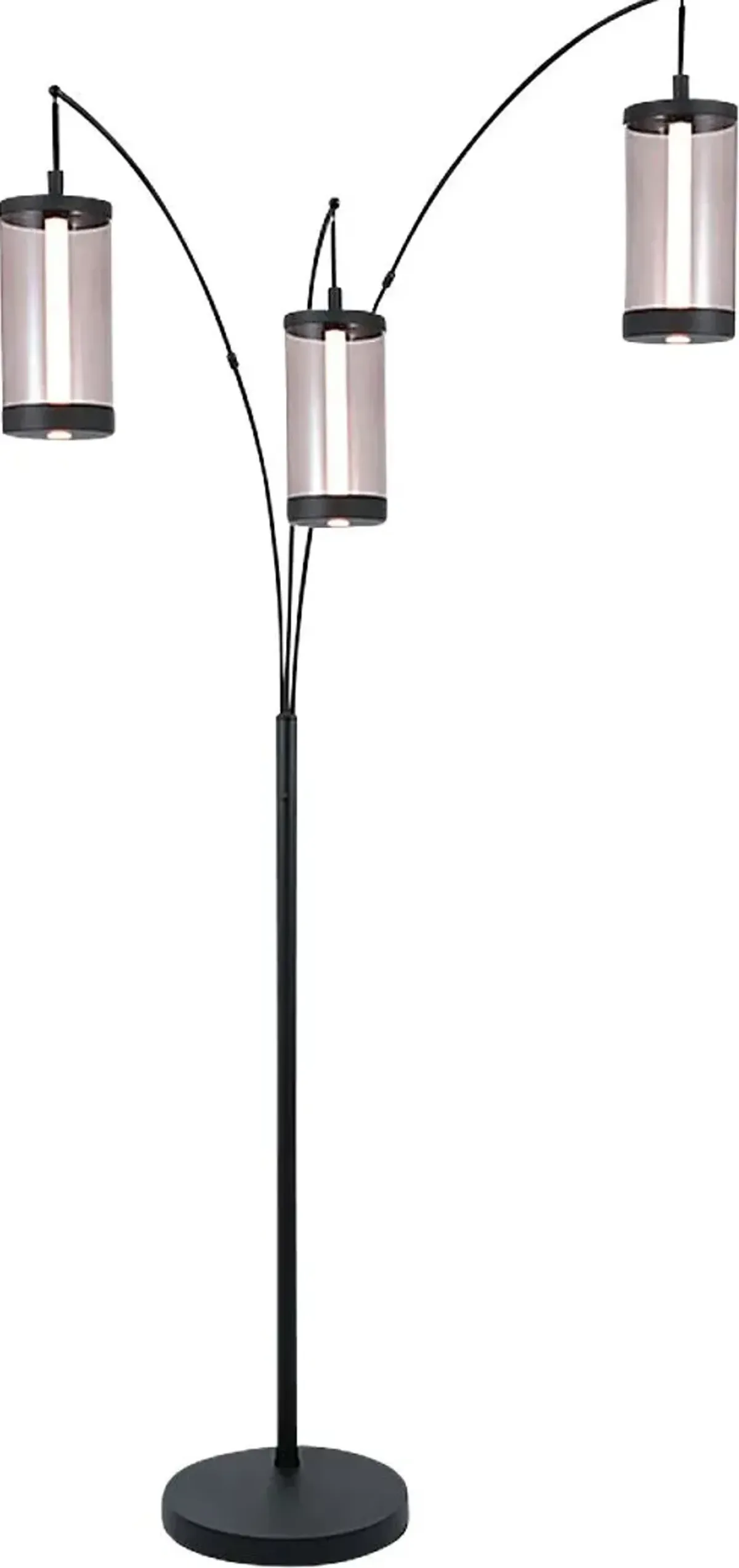 Petoskey Cove Black 3-Light Floor Lamp