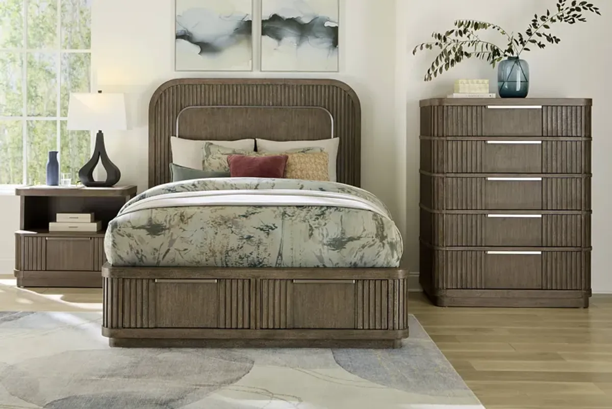 Sausalito Brown 5 Pc King Storage Bedroom
