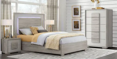 Studio Place Silver 5 Pc King Panel Bedroom