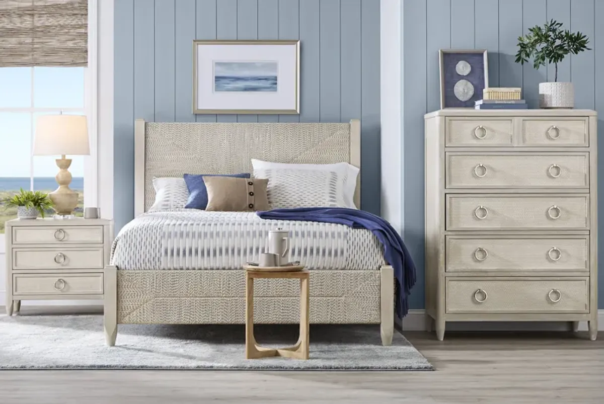 Maldive White 5 Pc Queen Panel Bedroom