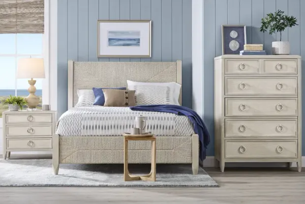 Maldive White 5 Pc Queen Panel Bedroom