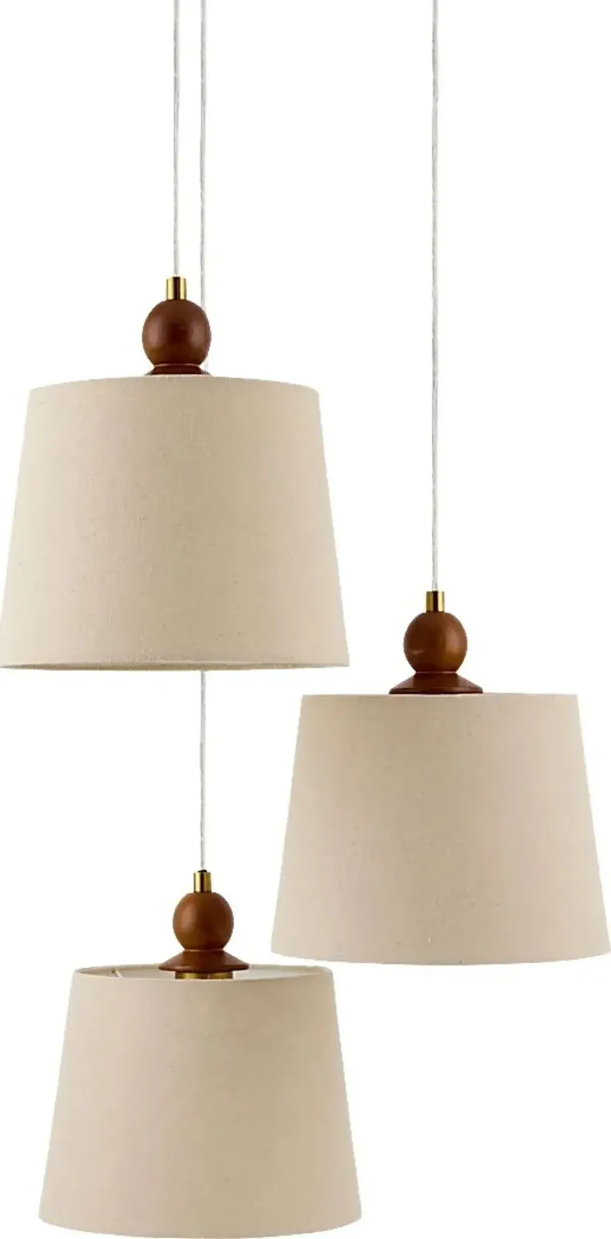 Woodren Circle Brown Chandelier