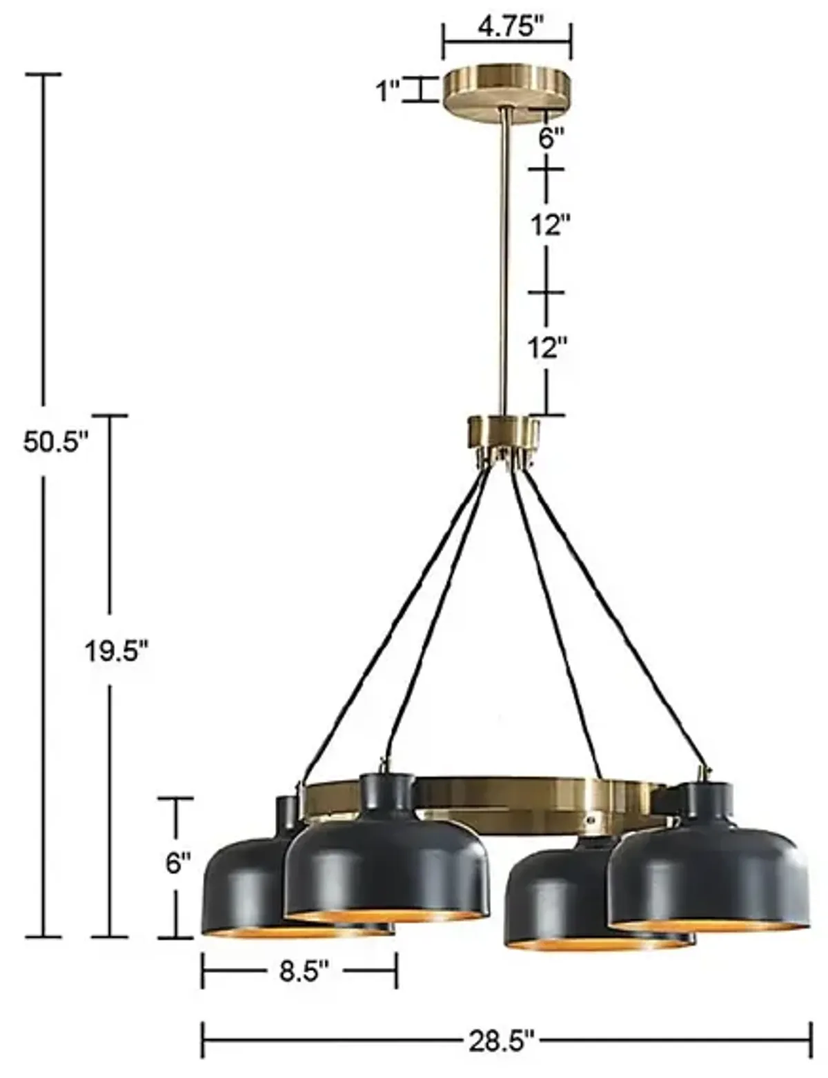 Cicotte Park Black Chandelier