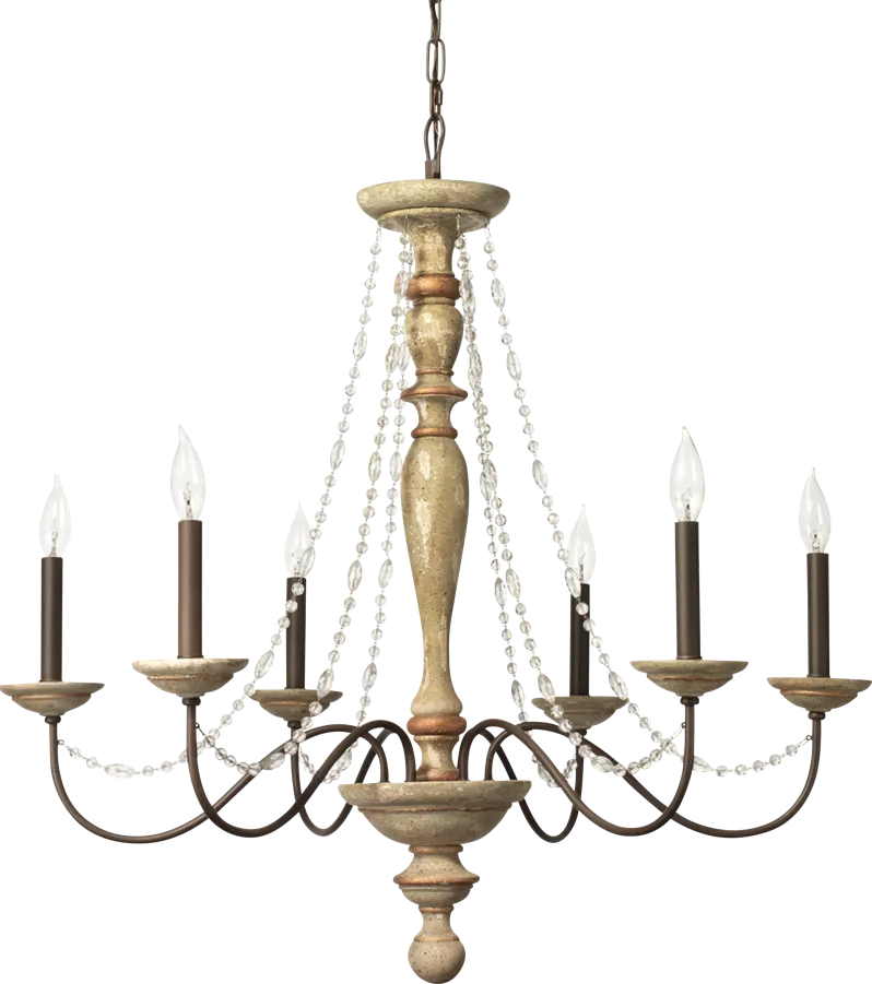 Mwepu Beige Chandelier
