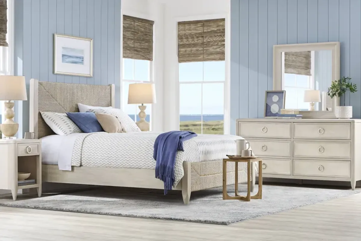 Maldive White 7 Pc Queen Panel Bedroom