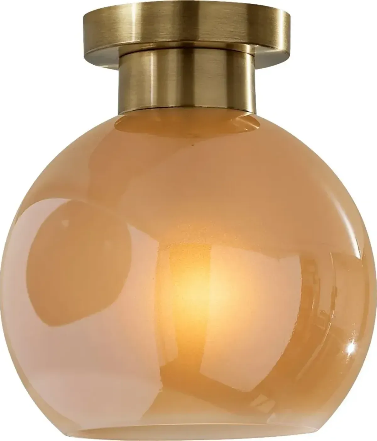 Clarion Hollow Brass Flush Mount