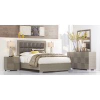 Dominique Gray 7 Pc King Panel Bedroom