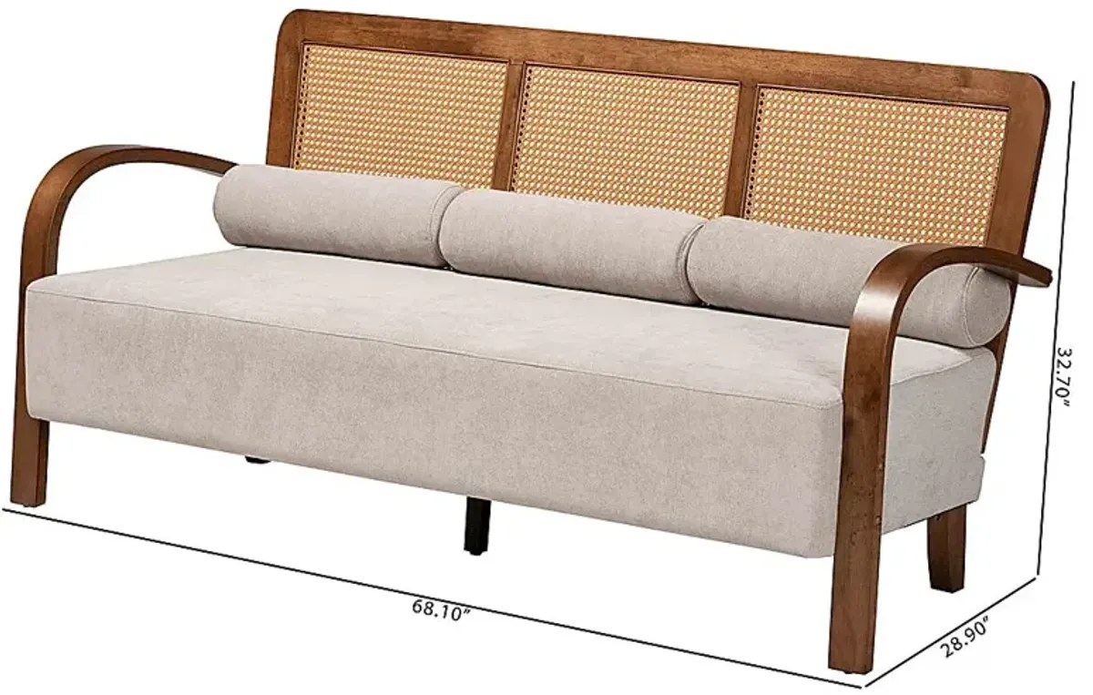 Leraleigh Walnut Sofa